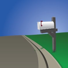 Closed Mailbox on Suburban Street