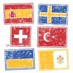 Rubber Stamp Flags N29