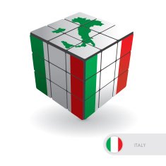 italy puzzle vector illustration