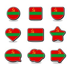 TRANSNISTRIA FLAG ICON SET