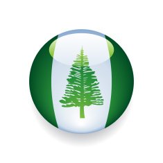 World Flag Button Norfolk Island
