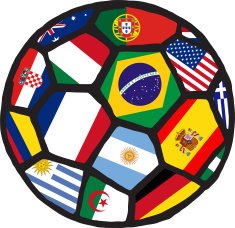 Football soccer ball made of flags N2