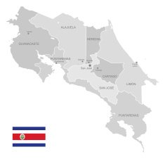 Detailed Vector Map of Costa Rica N2