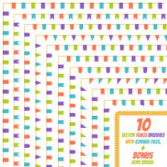 Vector flags brush