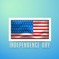 Stylish American national Flag in grey photo frame