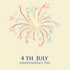Creative and colorful fireworks on brown background
