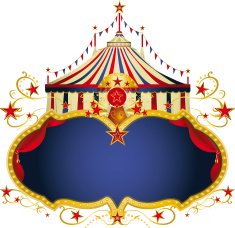 Magic circus blue frame