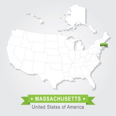 Massachusetts state USA administrative map N2