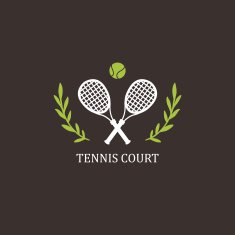 Vector illustration with sports objects for tennis N8
