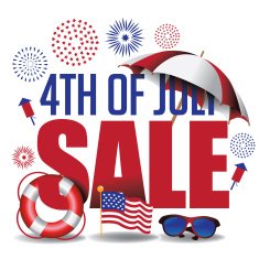 Fourth of July sale marketing header EPS 10 vector