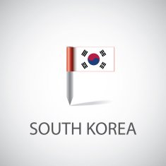 south korea flag pin