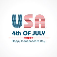 Stylish American Independence Day greeting stock vector