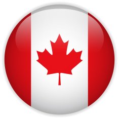 Canada Flag Glossy Button N5