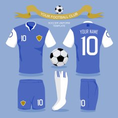 Soccer uniform template N16