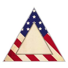 Grunge patriotic frame - Triangle Shape