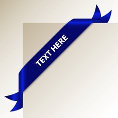 Original Blue Corner Ribbon N2