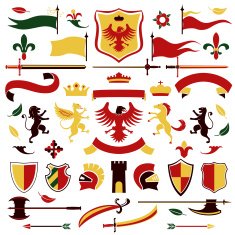 Heraldic set colored