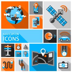 Navigation icons set N15