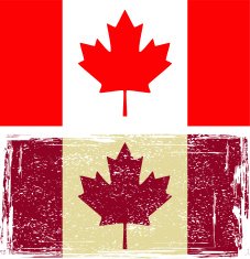 Canadian flags