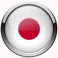 japan flag gel metal button