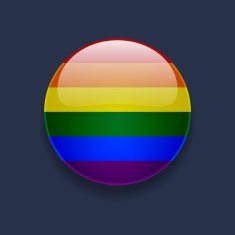 Round icon with rainbow flag N2
