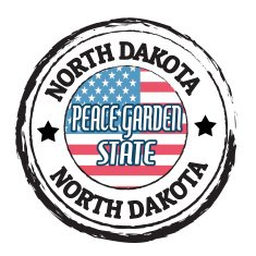 North Dakota Peace Garden State stamp