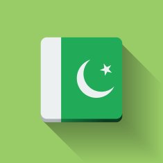 Button with flag of Pakistan