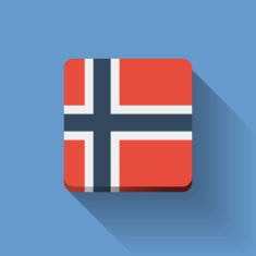 Button with flag of Norway