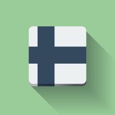 Button with flag of Finland