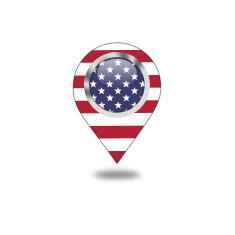 USA flag map pointer N4