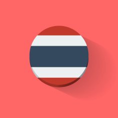 Round icon with flag of Thailand N2