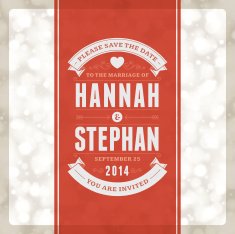 Wedding invitation card template vector vintage background N11