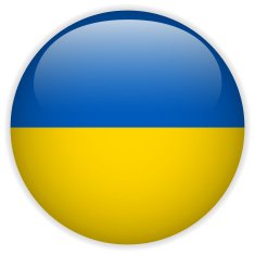 Ukraine Flag Glossy Button N11