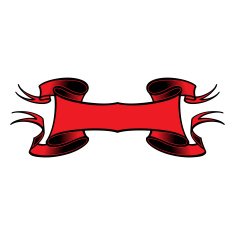 Vector red banner N3