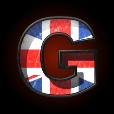 Vector Great Britain cutted figure g