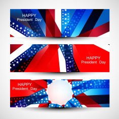 President Day in United States of America with colorful header