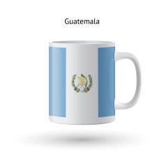 Guatemala flag souvenir mug on white background N2