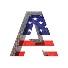 Vector American cutted figure a Paste to any background