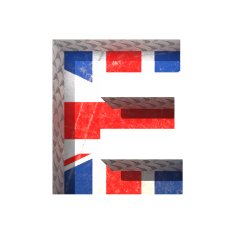 Vector Great Britain cutted figure e Paste to any background
