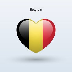 Love Belgium symbol Heart flag icon