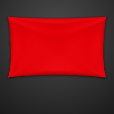 Red Textile Banner Vector