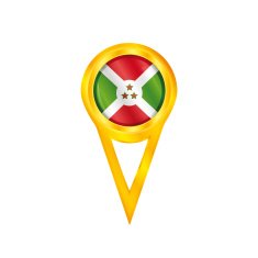 Burundi pin flag