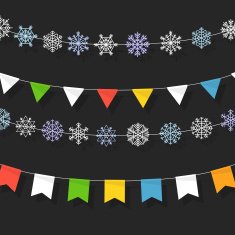 Christmas color garland