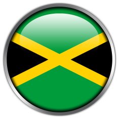 Jamaica Flag glossy button