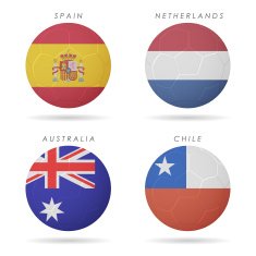 country flags on soccer ball illustration N5