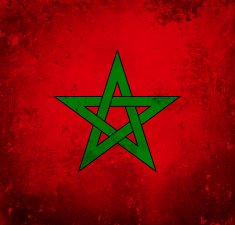 Grunge flag of Morocco