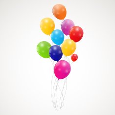 Color Glossy Balloons Background Vector Illustration N59