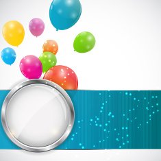 Color Glossy Balloons Background Vector Illustration N62