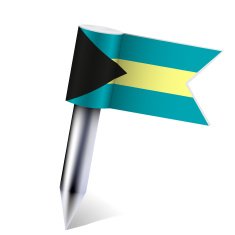 Vector The Bahamas flag isolated on white Eps10