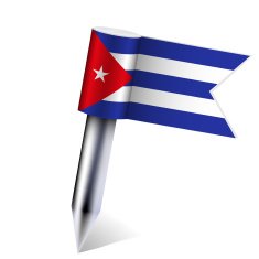 Vector Cuba flag isolated on white Eps10